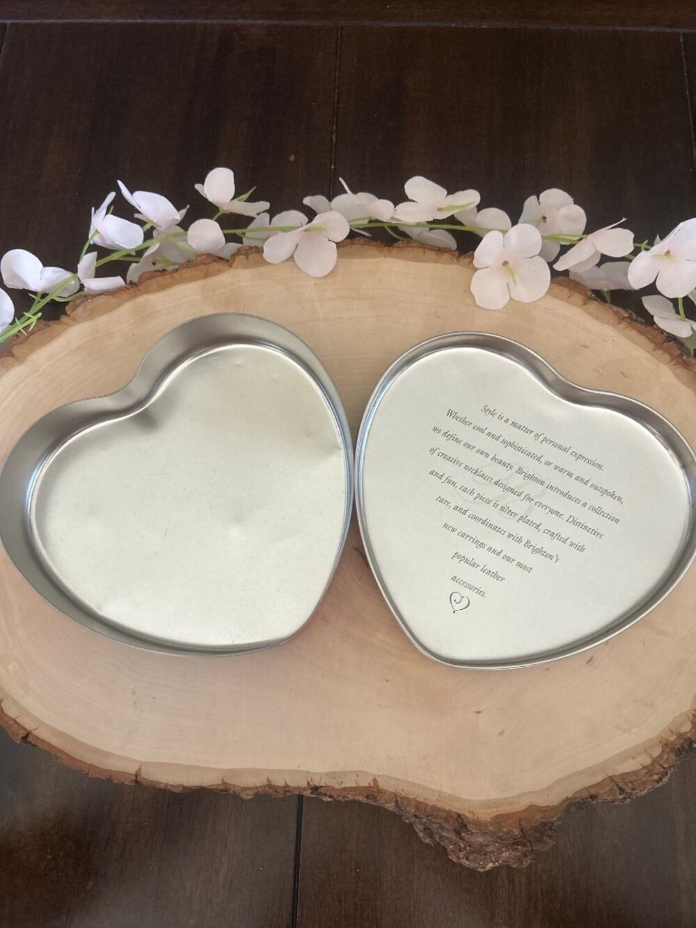 Brighton Heart-Shaped Tin Box Floral Heart Design Multicolor Decorative Gift - Picture 5 of 10
